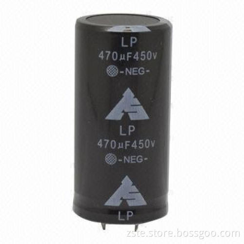 Snap-in E-cap/Aluminum Electrolytic Capacitor with 450V Rated Voltage, 470uf Capacitance